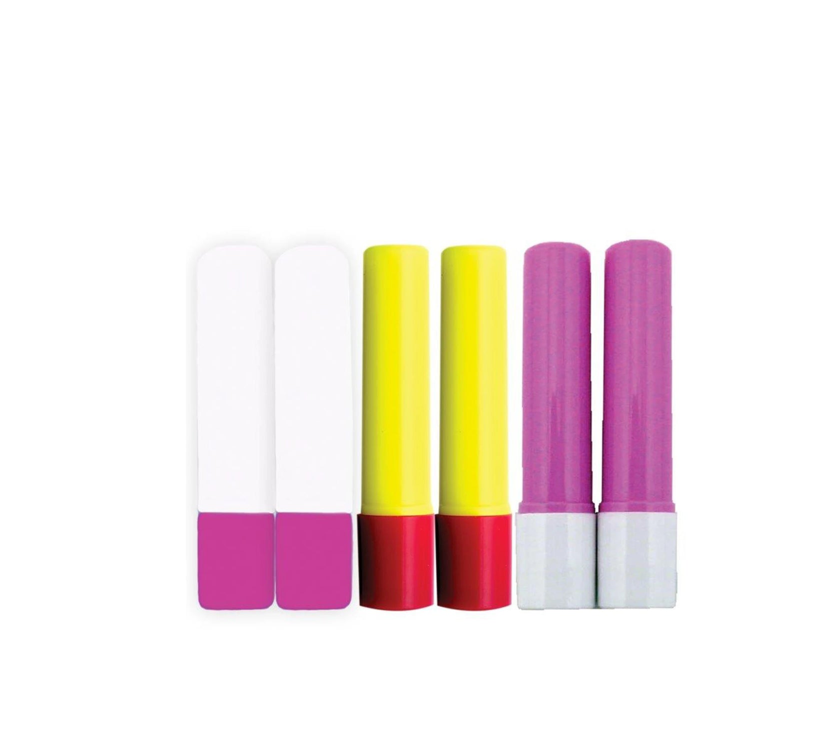 Sewline - Fabric Glue Pen Refills - 6 refills - pink blue & yellow
