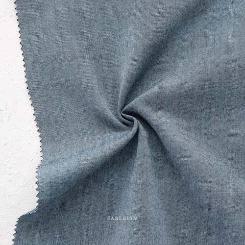 Everyday Chambray Nocturne - Luna - dusty blue woven 60% Cotton/40%bamboo