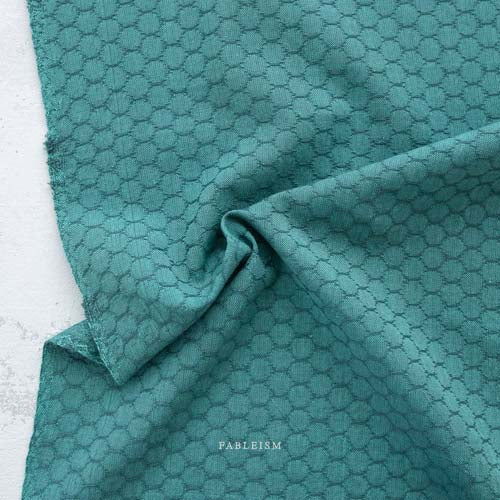 Forest Forage Woven - Honeycomb - Pond - Dark teal green
