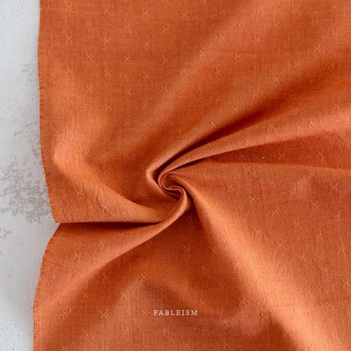 Sprout Woven - Pumpkin - orange - texture w/a small woven "x"