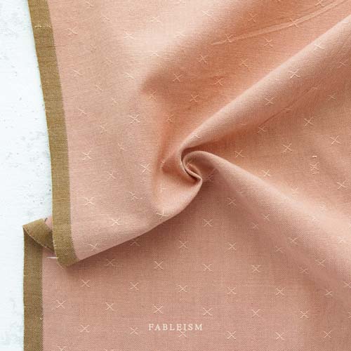 Sprout Woven - Rose Clay - dusty coral - texture w/a small woven "x"