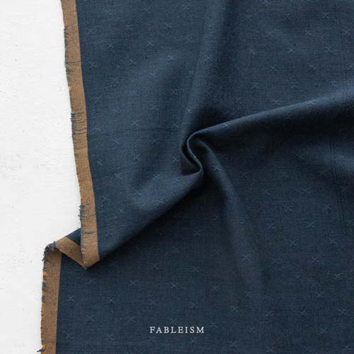 Sprout Woven - Midnight - dark blue - texture w/a small woven "x"