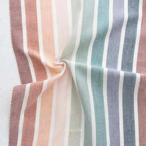 Monarch Grove - Wings - Lt. Navy Stripe - colorful stripes w/ cream