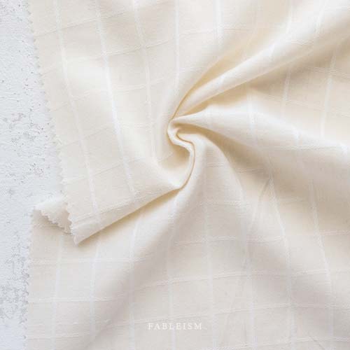 Trellis Woven - Sugar - Woven grid