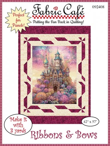 Fabric Cafe - Ribbons & Bows - 42x57 Lap-size 3-yard Panel quilt pattern