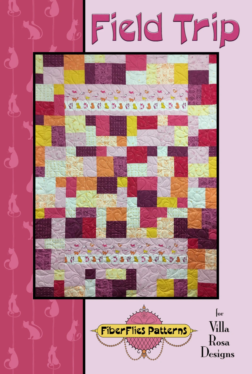 Field Trip pattern - 54x72 -Fiber Flies Patterns for VIlla Rosa Designs