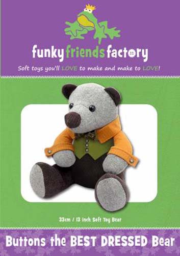Buttons the best dressed bear- Soft Toy - by Funky Friends Factory
