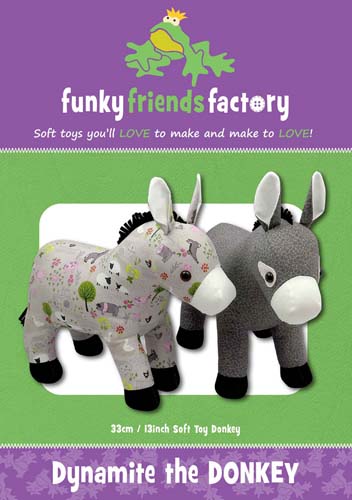 Dynamite the Donkey - Soft Toy-Created By Pauline McArthur of Funky Friends