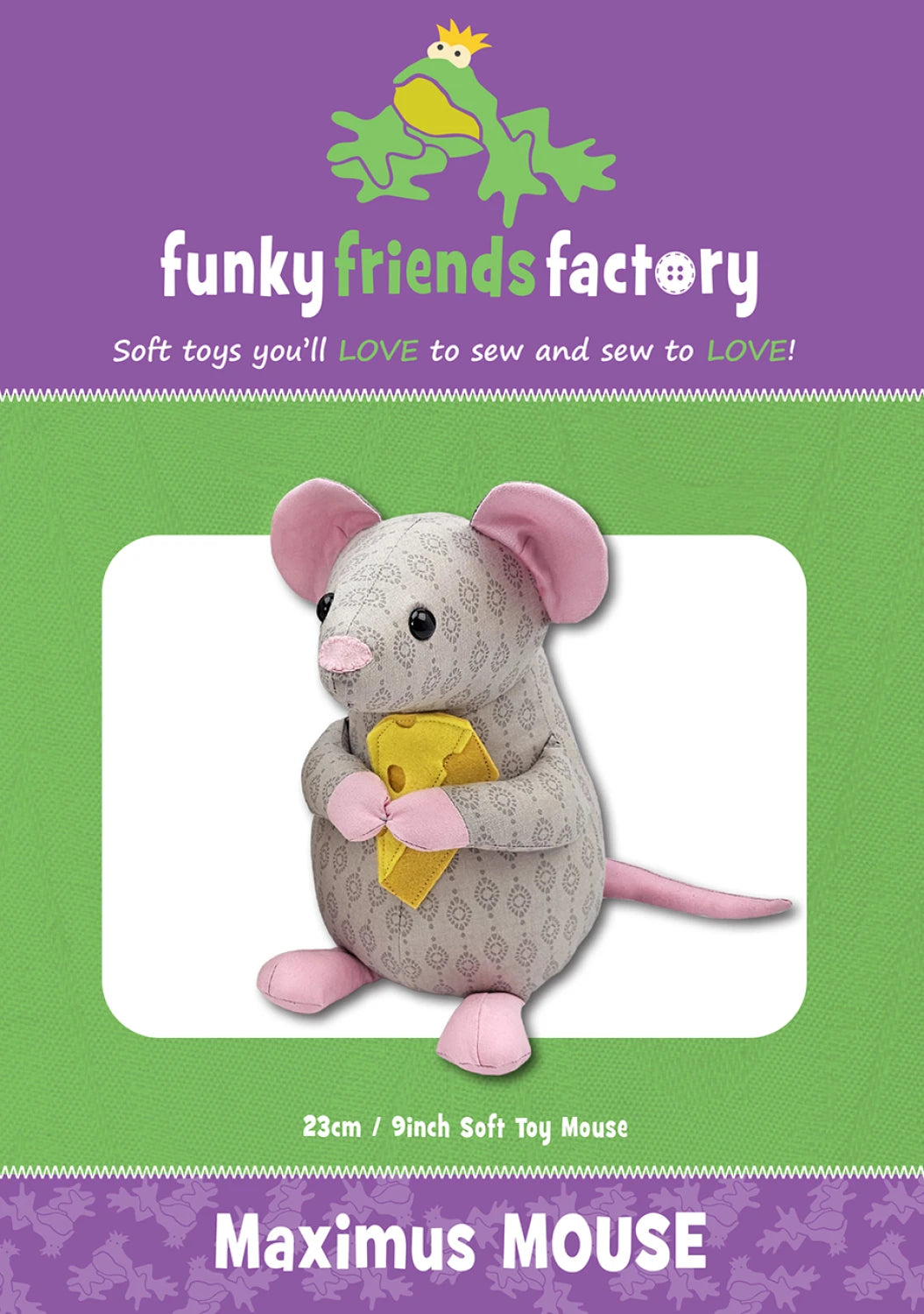 Maximus Mouse - Soft Toy-Created By Pauline McArthur of Funky Friends