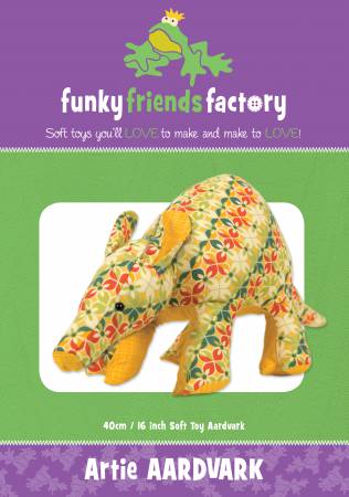 Artie Aardvark - Soft Toy - Created By Pauline McArthur of Funky Friends