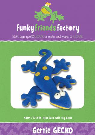 Gertie Gecko - Soft Toy - Created By Pauline McArthur of Funky Friends
