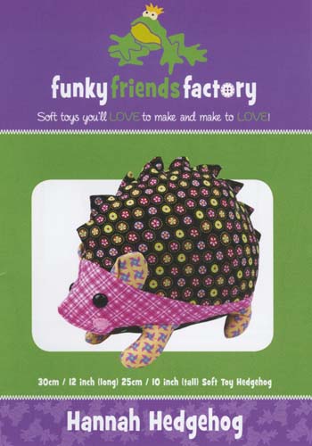Hannah Hedgehog - soft toy -Created By Pauline McArthur of Funky Friends Fac