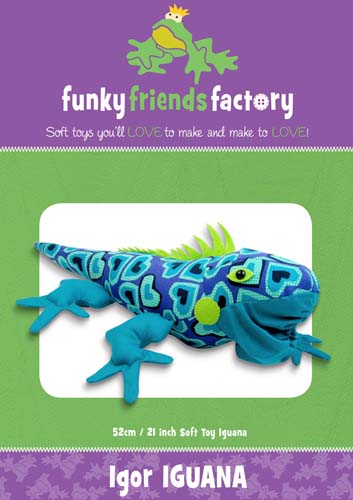 Igor Iguana - Soft Toy - Created By Pauline McArthur Funky Friends Factory