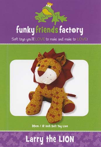 Larry The Lion - Soft Toy -Created By Pauline McArthur of Funky Friends Fac
