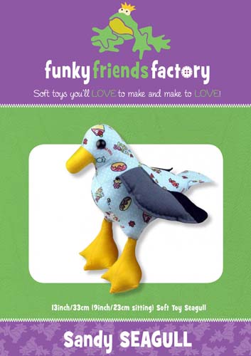Sandy Seagull - Soft Toy - Created By Pauline McArthur of Funky Friends