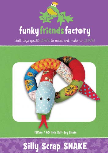 Silly Scrap Snake - Soft Toy-Created By Pauline McArthur of Funky Friends