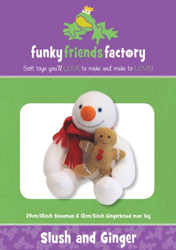 Slush and Ginger - Soft Toy -Funky Friends Factory - snowman and gingerbread ma