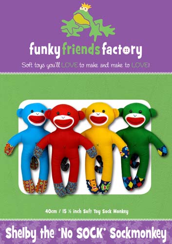Shelby the "No Sock" Sockmonkey Toy-Created By Pauline McArthur of Funky Friends