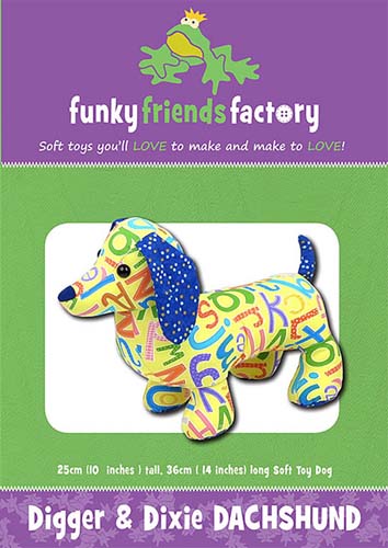 Digger & Dixie Dachshund-Soft Toy-Created By Funky Friends Factory