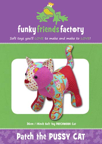 Patch the Pussycat - Soft Toy-Created By Pauline McArthur Funky Friends Fa