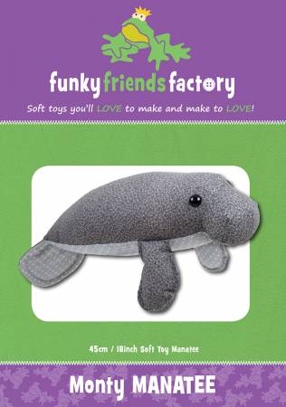 Monty Manatee - Soft Toy - Created By Pauline McArthur of Funky Friends