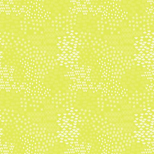 Hampton Court - White Multi-stamps on Lime