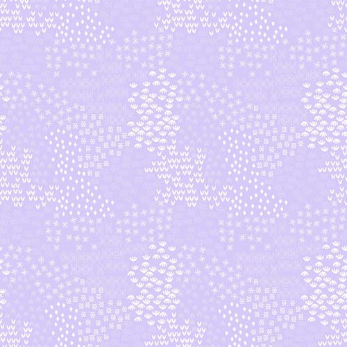 Hampton Court - White Multi-Stamps on Lavender