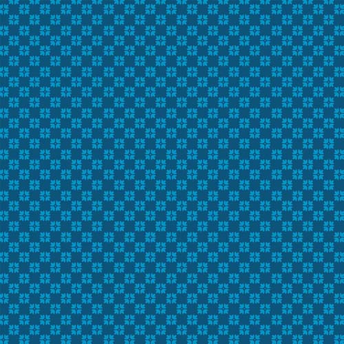 Hampton Court - Teal Flower Lattice on Teal