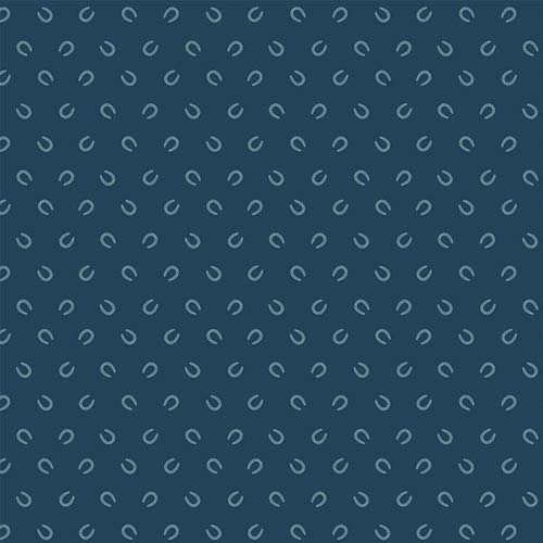 Horizon - Hoof Marks - Blue - lighter horse shoes on blue