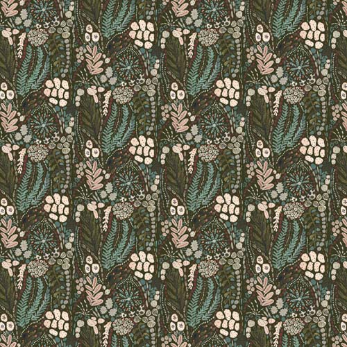 Trek - Moss - Green - aqua, green & cream on dark green