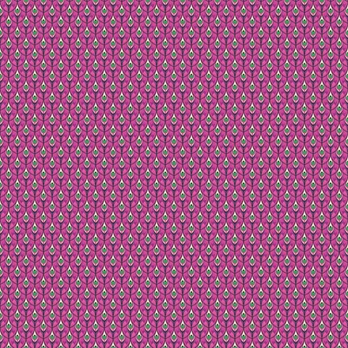 Wild Abandon - Swagger -Violet - bright purple clamshell geometric