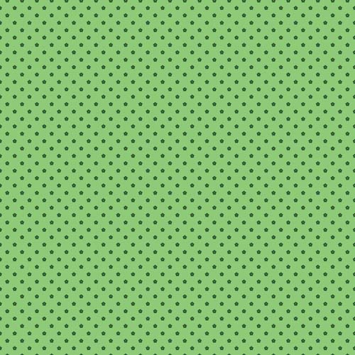 Wild Abandon - Whimsy -Aqua - rows of small flowers on light green