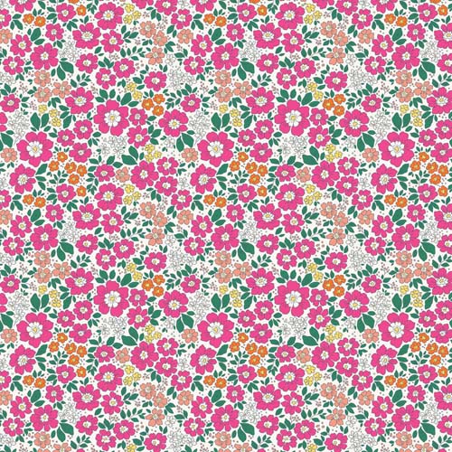 Pocket Posies - Meadow - Pink - small pink & yellow floral