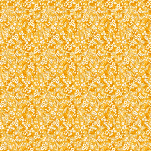 Pocket Posies- Flora Vista - Gold - white floral on gold