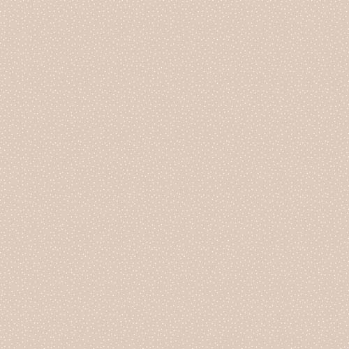 Serenity Basics - Dots - Camel - scattered white dots on light taupe