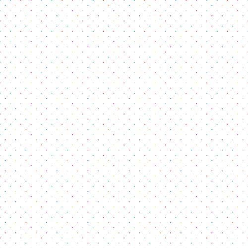 Dovetail - Ditsy Dots - Multi - multi colored tiny dots on white
