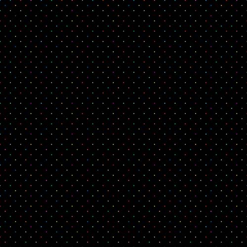 Dusk - Ditsy Dots - Black - tiny multicolored dots on black