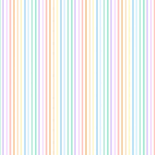 Dovetail Pastels - Gummy Stripes - Pastel - rainbow stripes on white