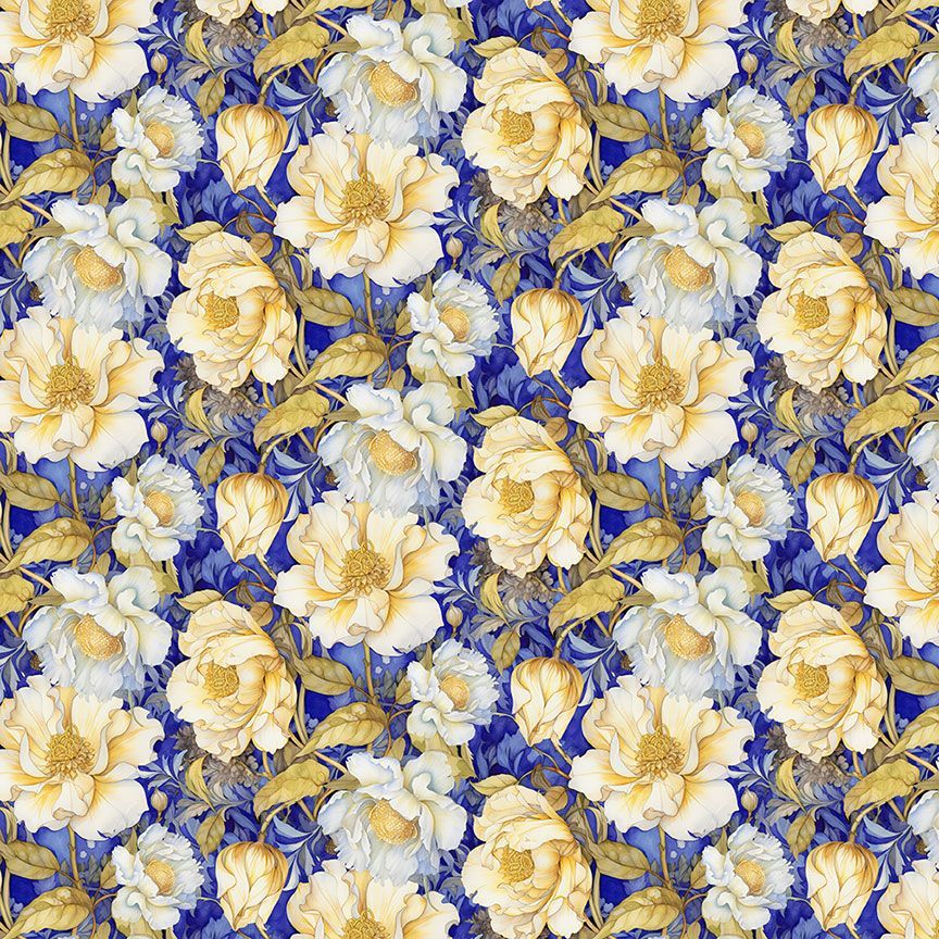 Lumiere - Night Floral Field - Blue