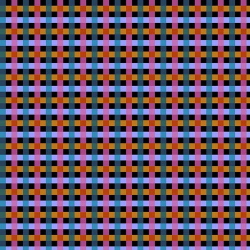 Our Fair Home - Checkers - Sunday- black,gold, teal&purple- Anna Maria