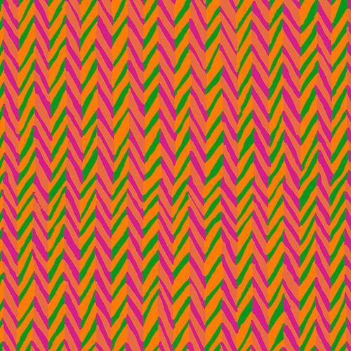 Kaffe Fassett Collective February 2026 - Herringbone Stripe - Orange