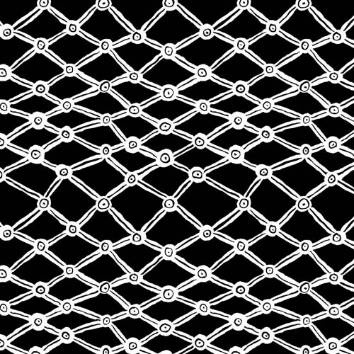 Kaffe Fassett Collective February 2026 - Nets - Black/White