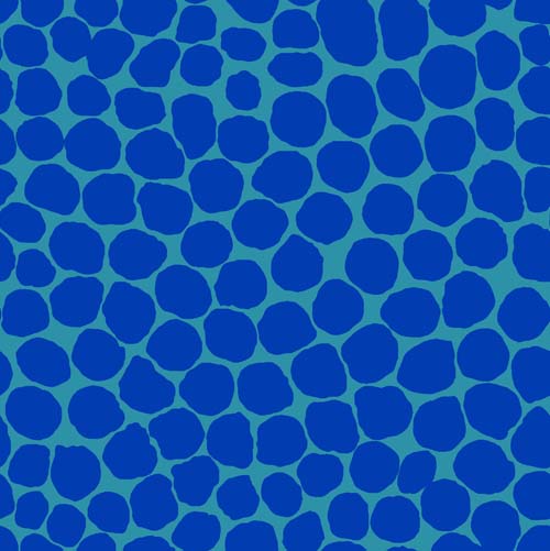 Jumble - Aqua - bright blue on aqua - Feb.2022 - Kaffe Fassett collective