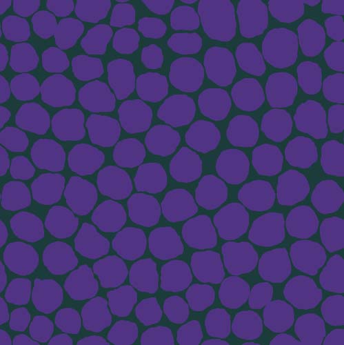 Jumble - Teal - purple on dark teal - Feb.2022 - Kaffe Fassett collective