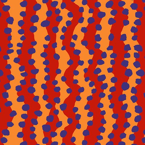 Bubble Stripe - Red - August 2022 - Red & orange wavy stripes - Kaffe Fassett