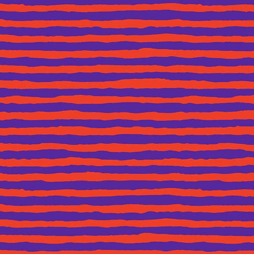 Comb Stripe - Purple - August 2022 - Purple & red orange stripes- Kaffe Fassett