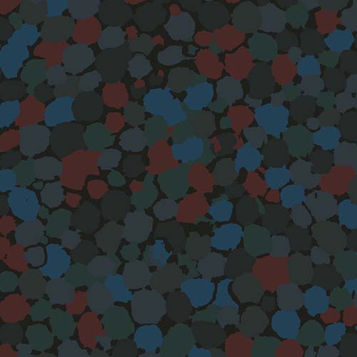 Reflections - Black - blue, teal, navy, marron, purple on black