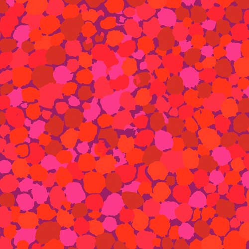 Reflections - Fuchsia - pink, orange & red blotches - Kaffe Fassett Collective