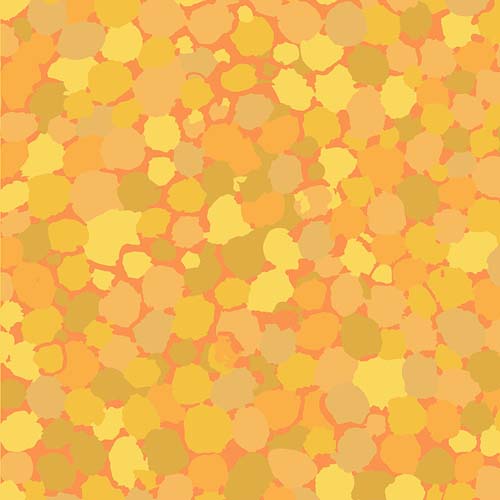 Reflections - Yellow - yellow, gold & orange on persimmon
