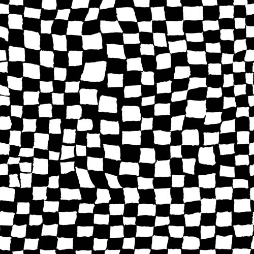 Kaffe Collective - August 2024- Gameboard - Black - Black & white wavy check